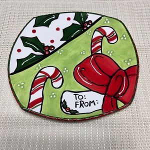 Joanne Delomba With Love For Lotus Ceramic Christmas Dish Festive & Fun!